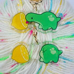 Lemon Dinosaur Keychain