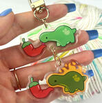 Chilli Dinosaur Keychain